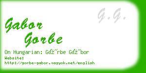 gabor gorbe business card